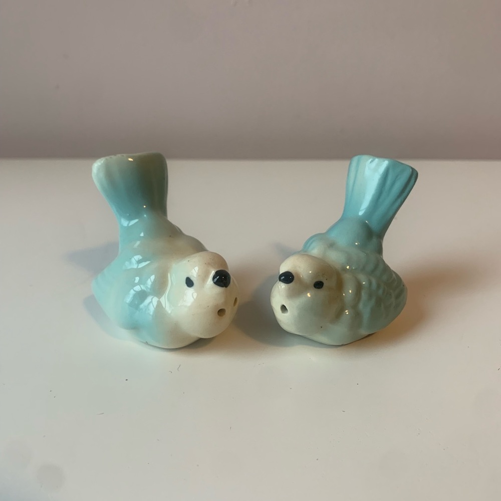 Vintage Porcelain Birds Salt & Pepper Shakers